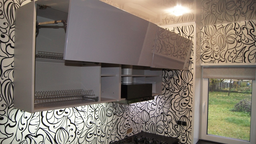 Глянцевые кухни-Кухня МДФ в эмали «Модель 285»-фото7
