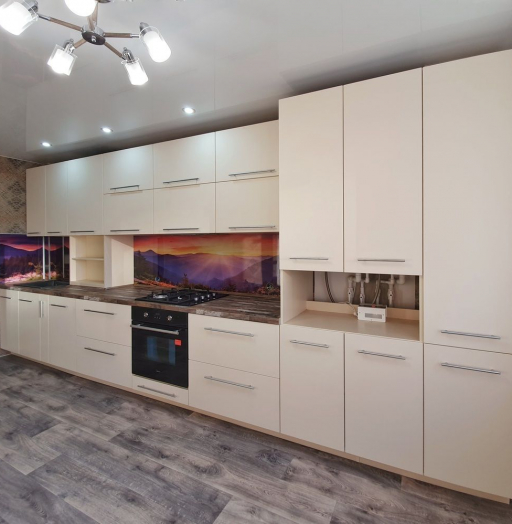 Белый кухонный гарнитур-Кухня МДФ в эмали «Модель 542»-фото11