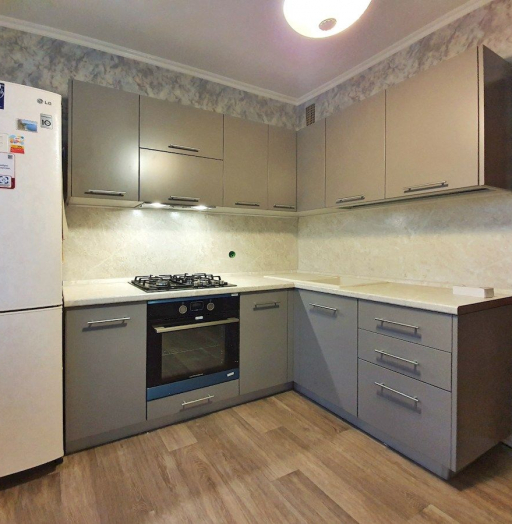 Бежевые кухни-Кухня МДФ в ПВХ «Модель 96»-фото7