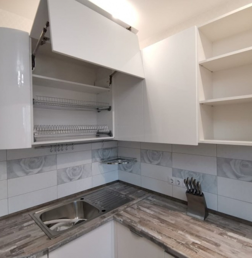 Белый кухонный гарнитур-Кухня МДФ в ПВХ «Модель 574»-фото8