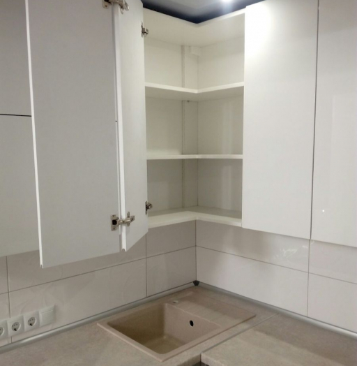Белый кухонный гарнитур-Кухня МДФ в ПВХ «Модель 657»-фото6