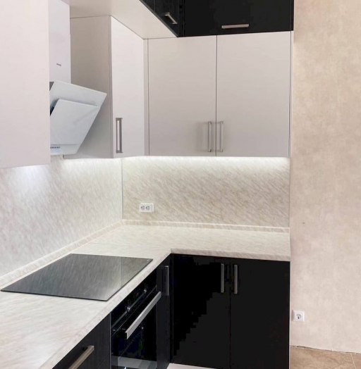 Белый кухонный гарнитур-Кухня МДФ в ПВХ «Модель 681»-фото5